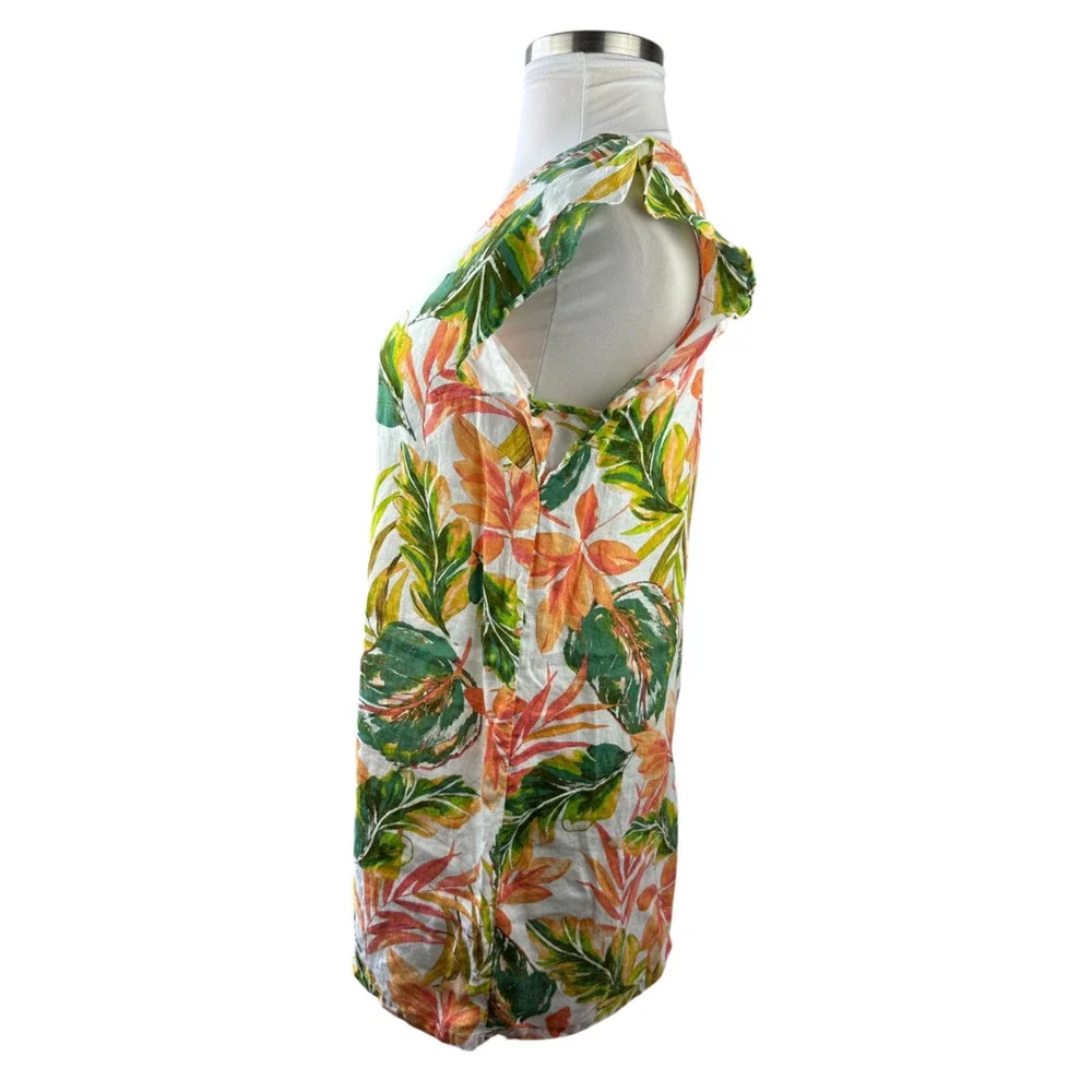 2 - 100% Linen Dresses Sigrid Olsen Nicole Miller Floral Tropical Vacation Large - Picture 13 of 16